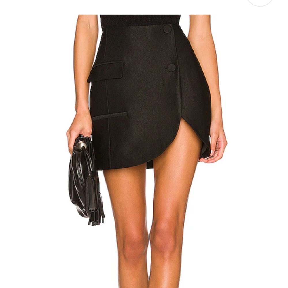 Black mini skirt